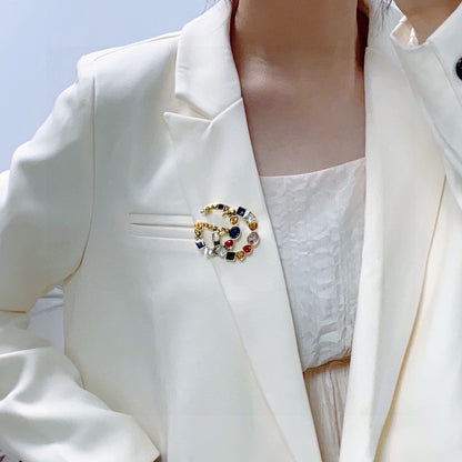 Guc New Colorful diamond brooch