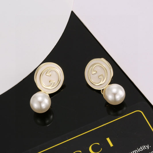 Guc New Pearl stud earrings