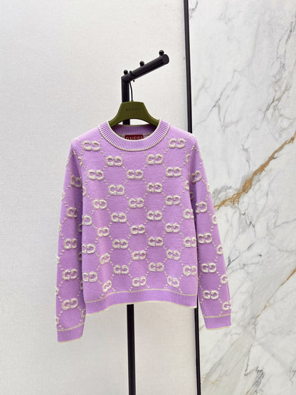 Guc NEW Jacquard knitted sweater