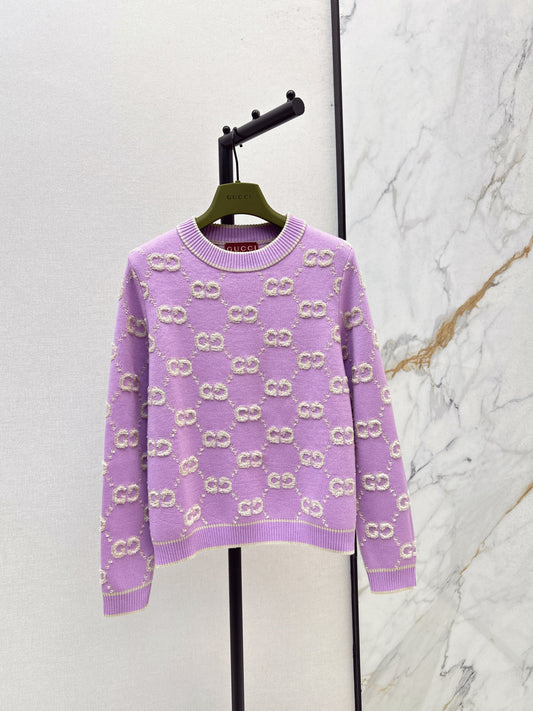 Guc NEW Jacquard knitted sweater