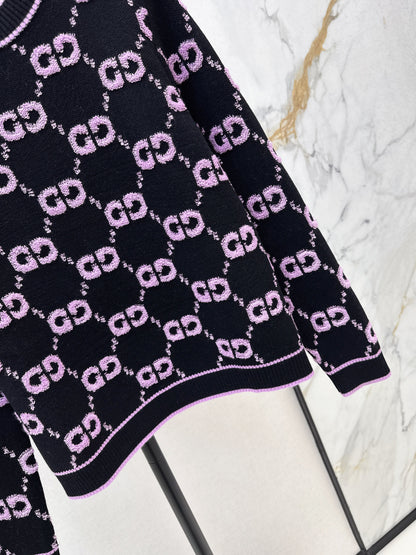 Guc NEW Jacquard knitted sweater