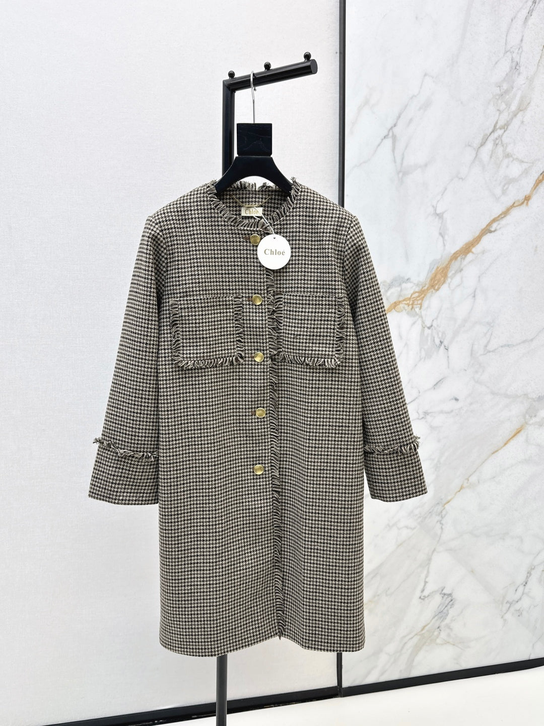 Cho1 NEW Houndstooth overcoats