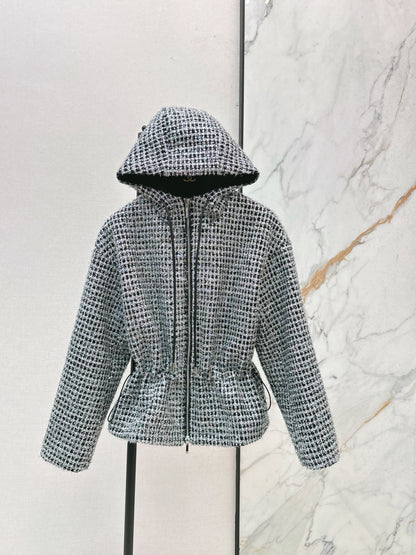 Chan NEW Hooded Tweed Coat