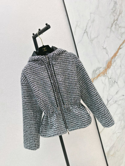 Chan NEW Hooded Tweed Coat