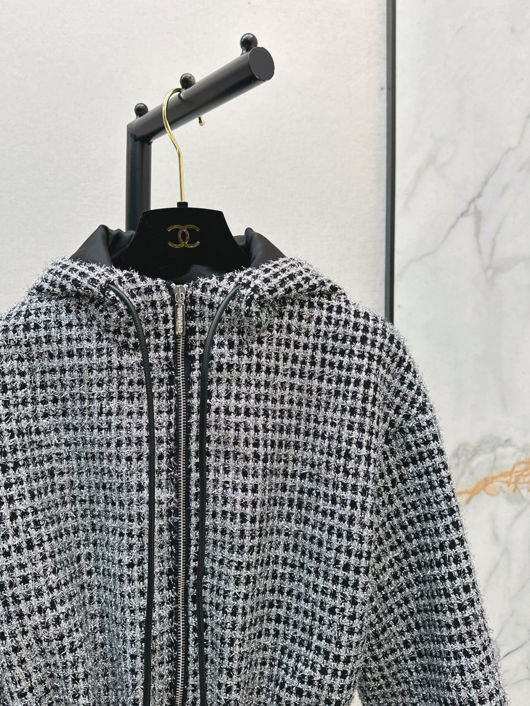 Chan NEW Hooded Tweed Coat