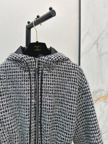 Chan NEW Hooded Tweed Coat
