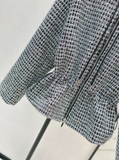 Chan NEW Hooded Tweed Coat