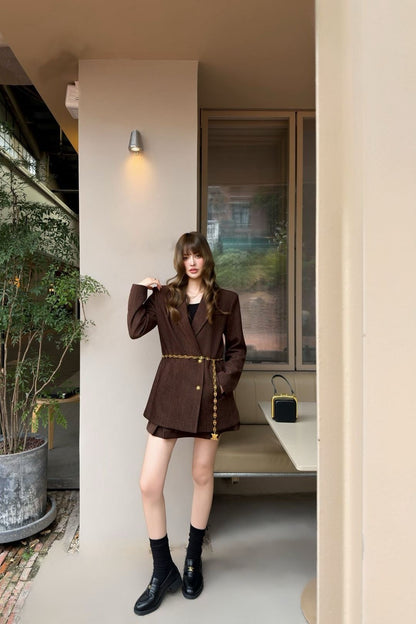 Ce1i NEW Blazer and pleated skirt set