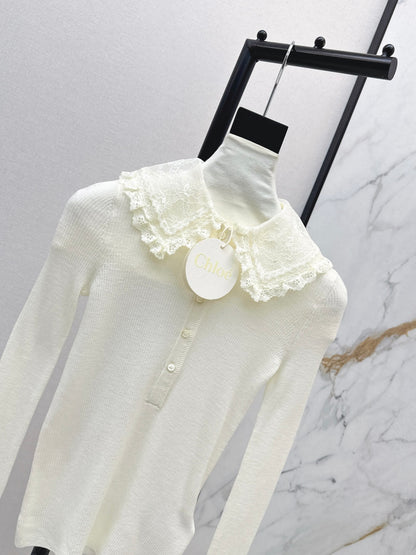 Cho1 NEW Lace Knit Sweater
