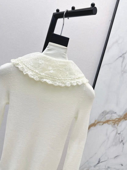 Cho1 NEW Lace Knit Sweater