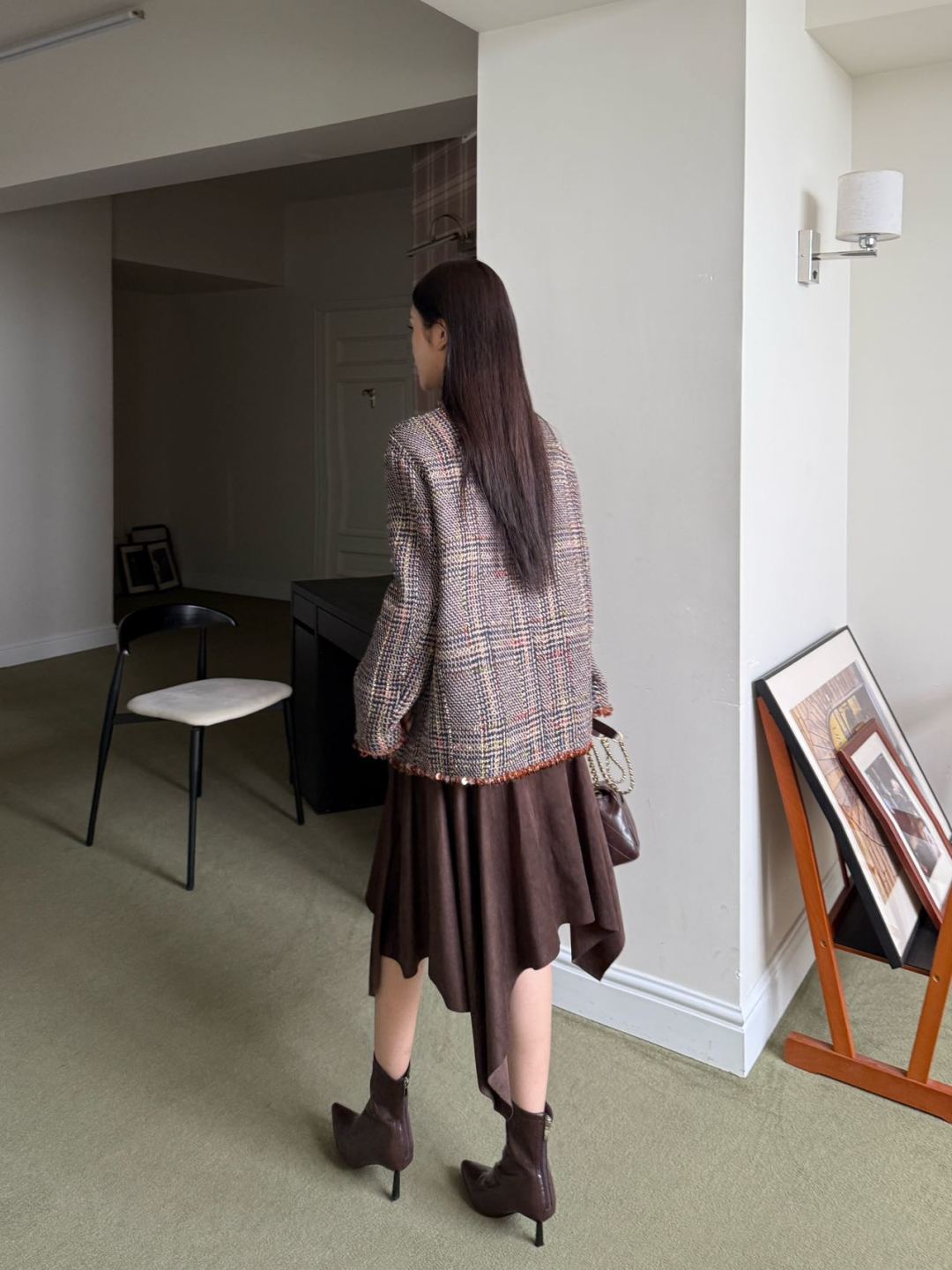 Chan NEW Houndstooth down coat