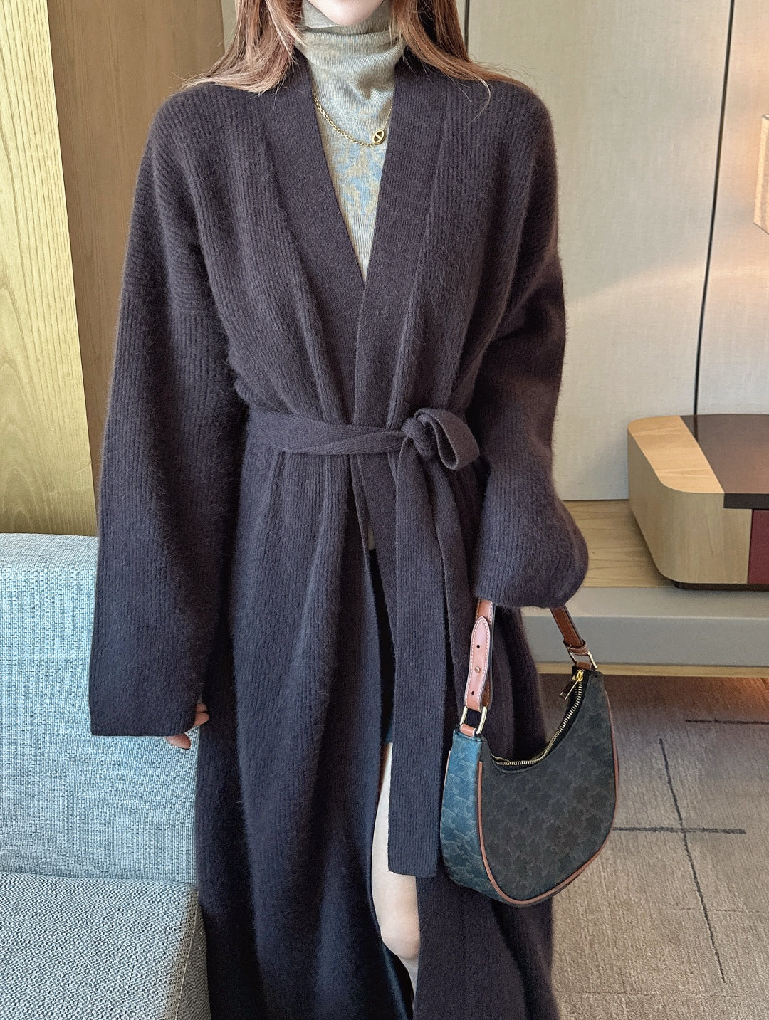 Brun NEW knitting overcoats