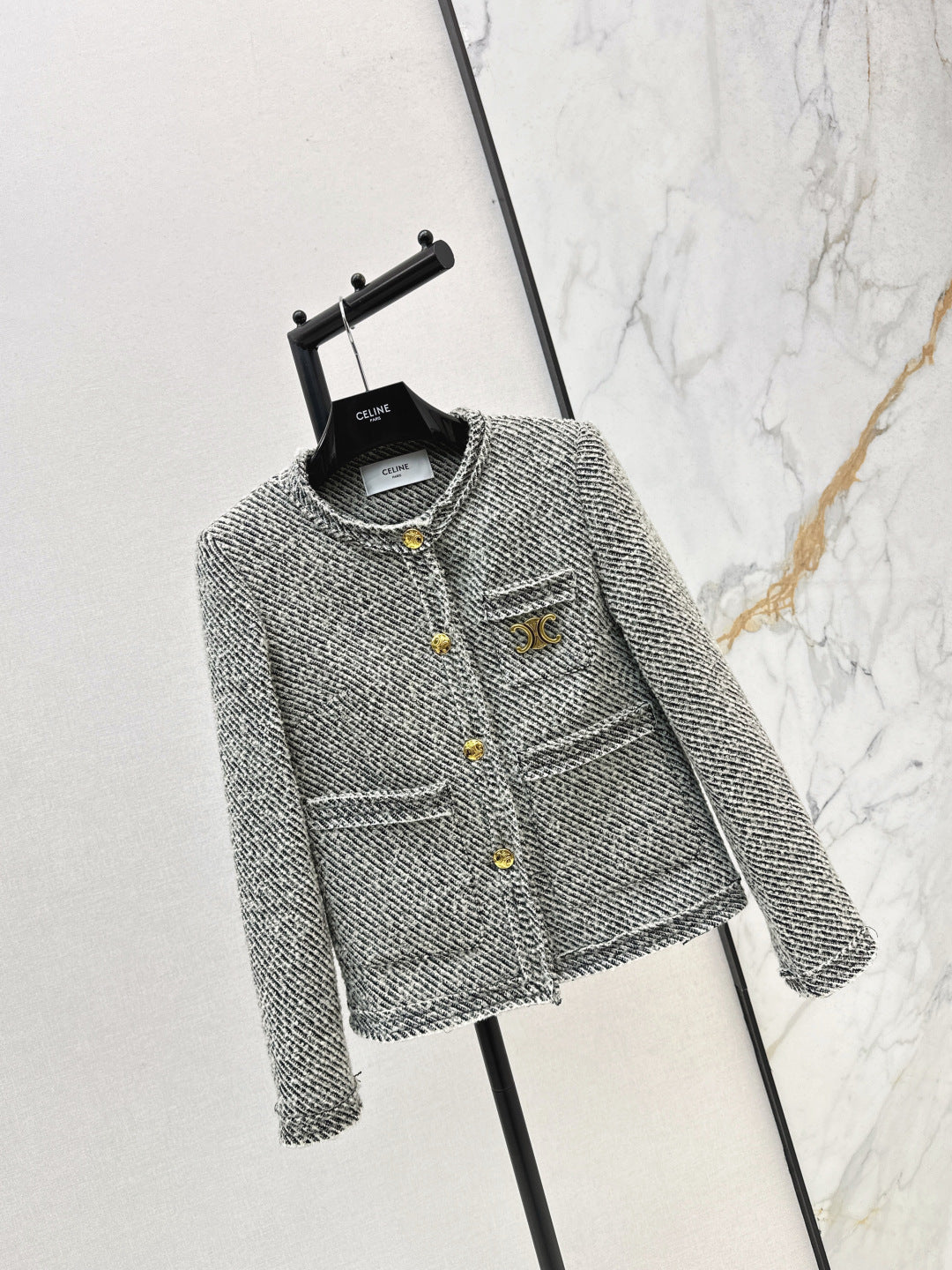 Ce1i NEW tweed coat