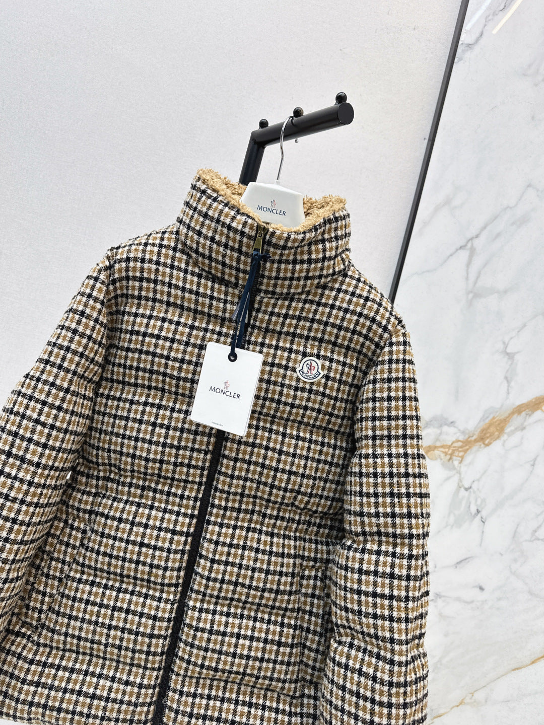 Monc NEW houndstooth down jacket