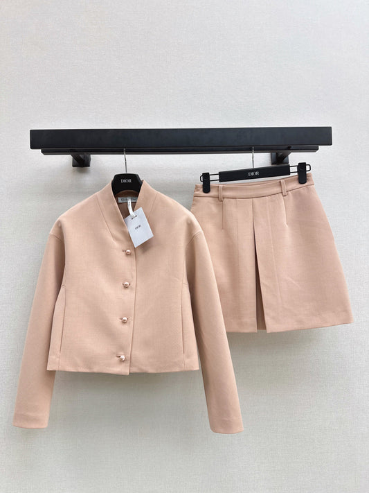 CD NEW Pearl button coat and skirt set