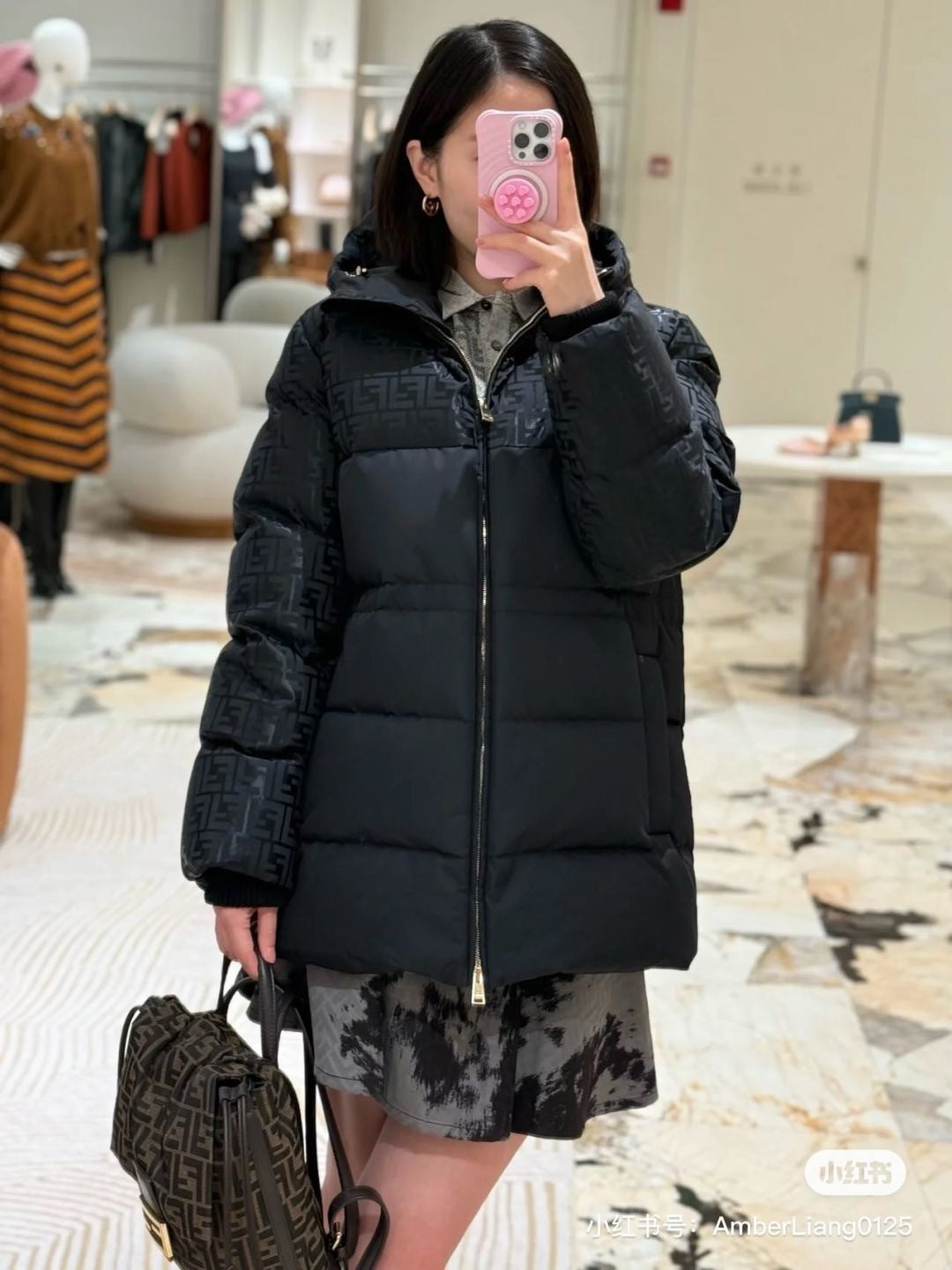 Fend NEW Hooded down jacket