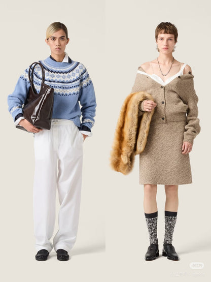 Miu NEW Jacquard wool sweater