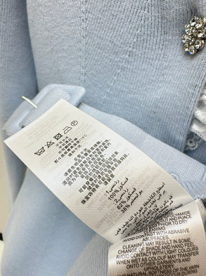 Sp NEW Lace-trimmed knit coat