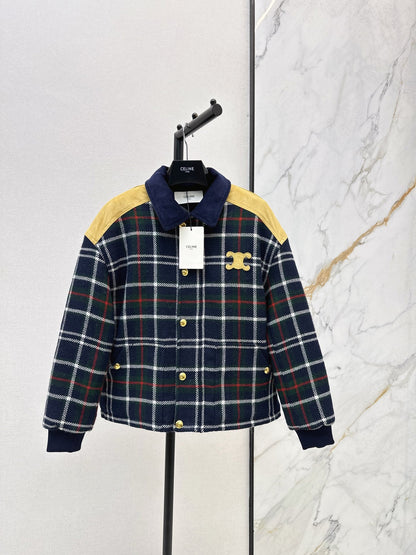 Ce1i NEW plaid cotton coat