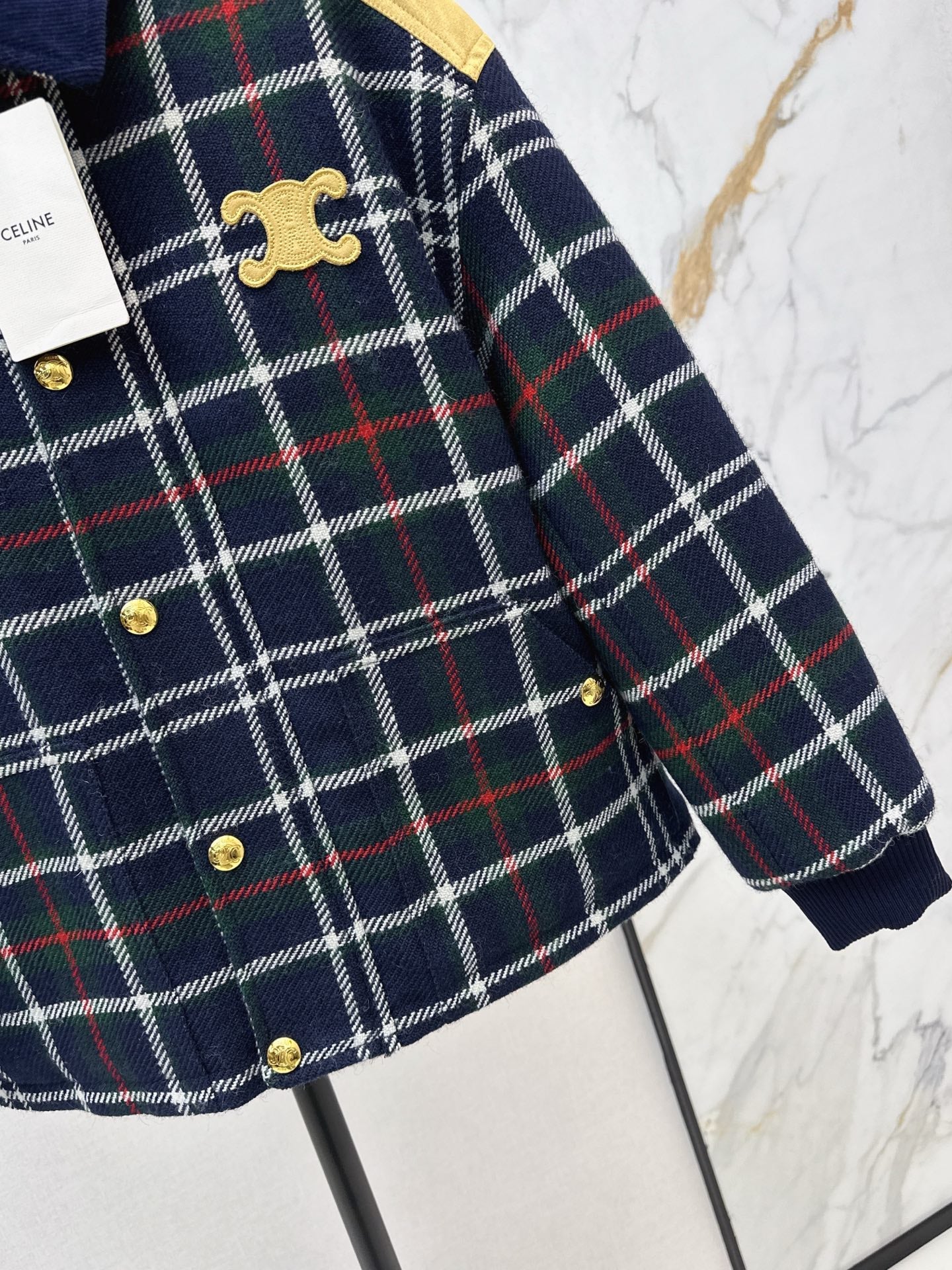 Ce1i NEW plaid cotton coat