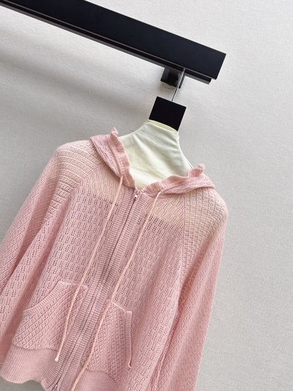CD NEW Hooded Knit Cardigan