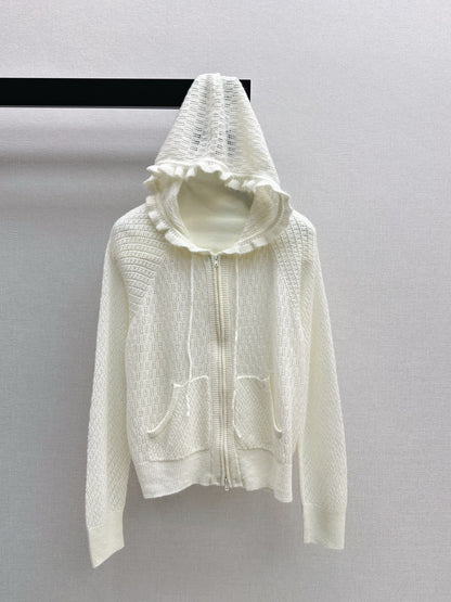 CD NEW Hooded Knit Cardigan
