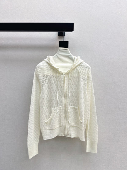 CD NEW Hooded Knit Cardigan