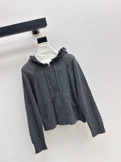 CD NEW Hooded Knit Cardigan