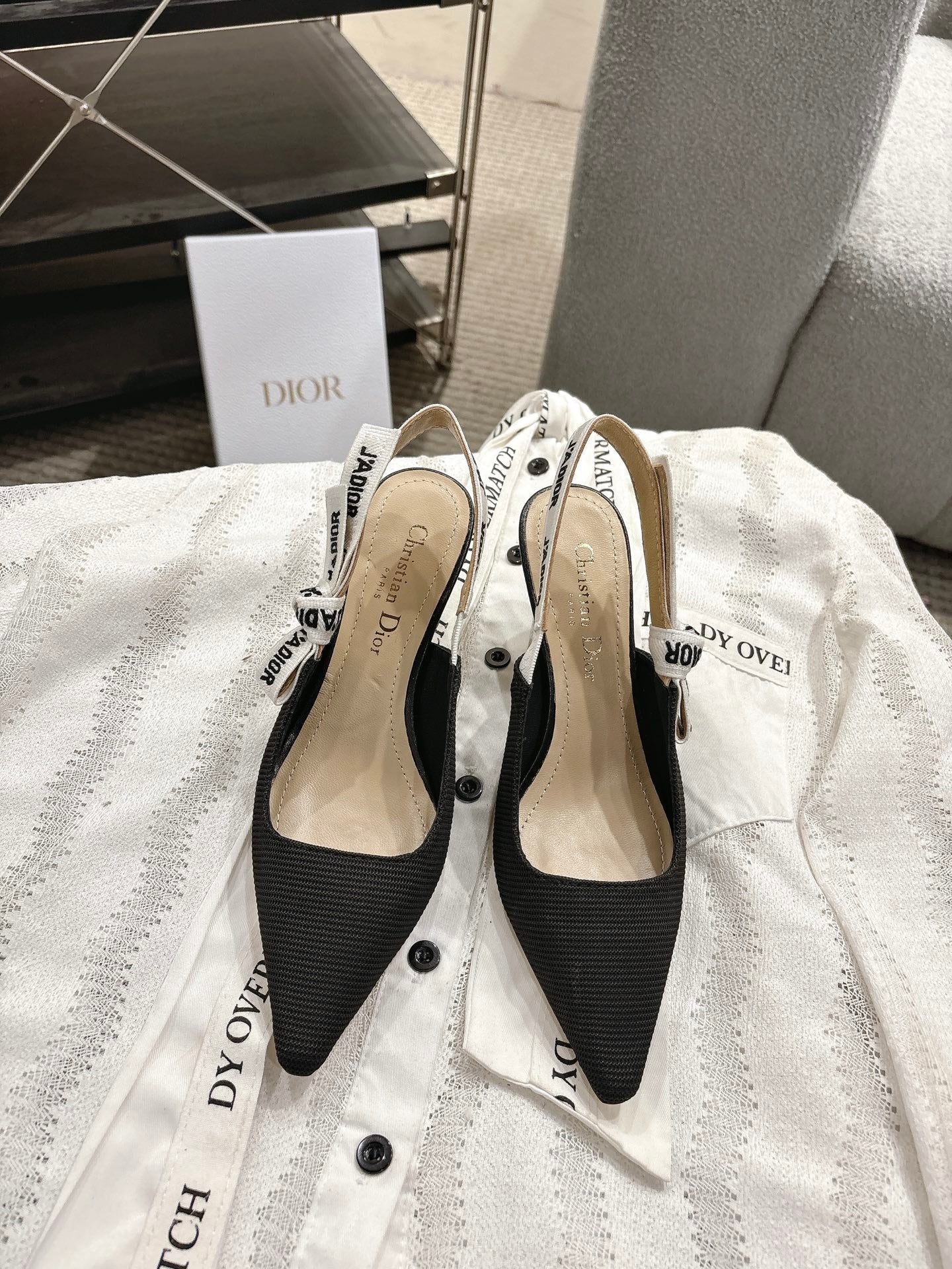 CD New Bow mid-heel shoes