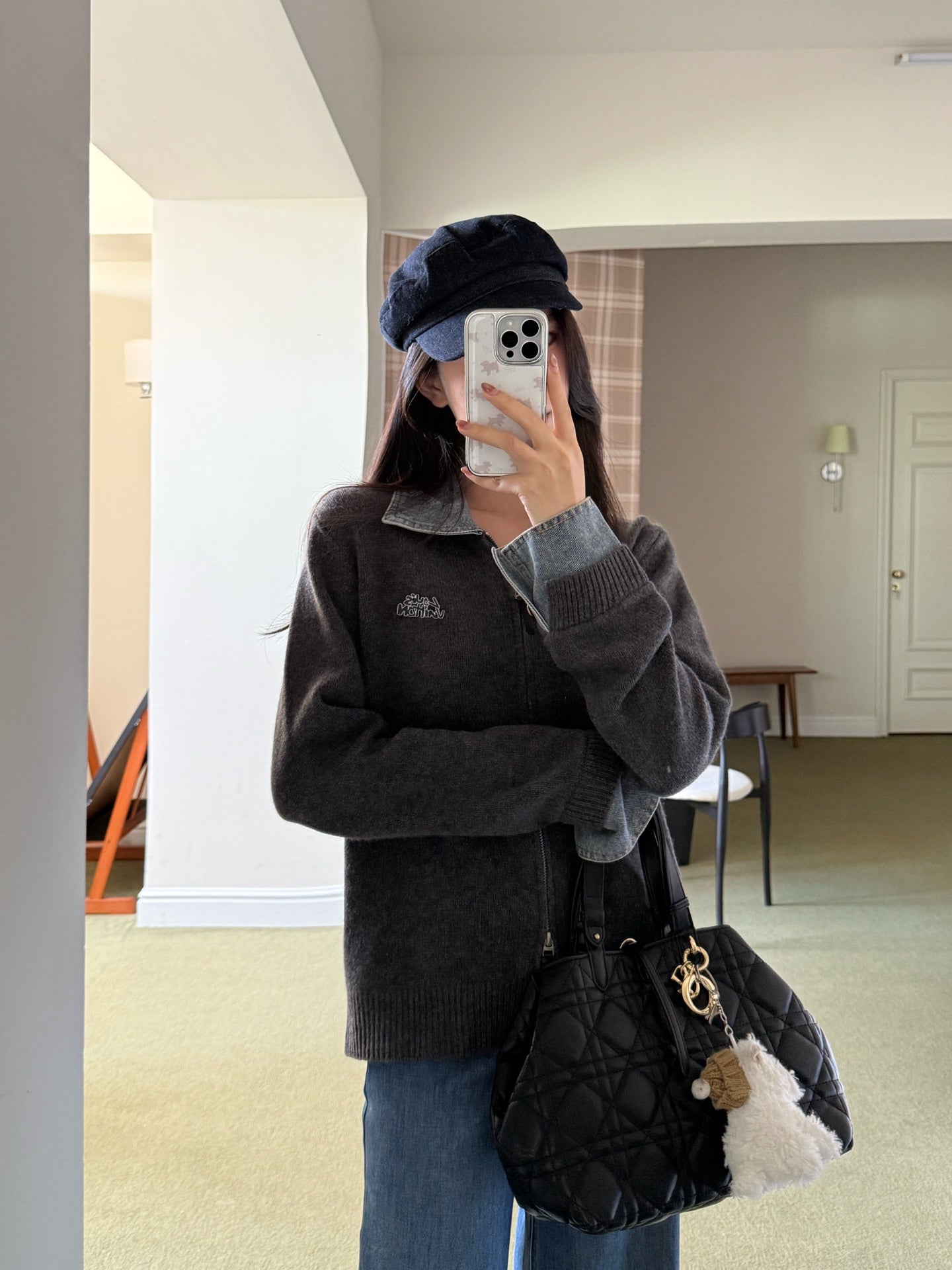 Louis NEW Denim patchwork cardigan