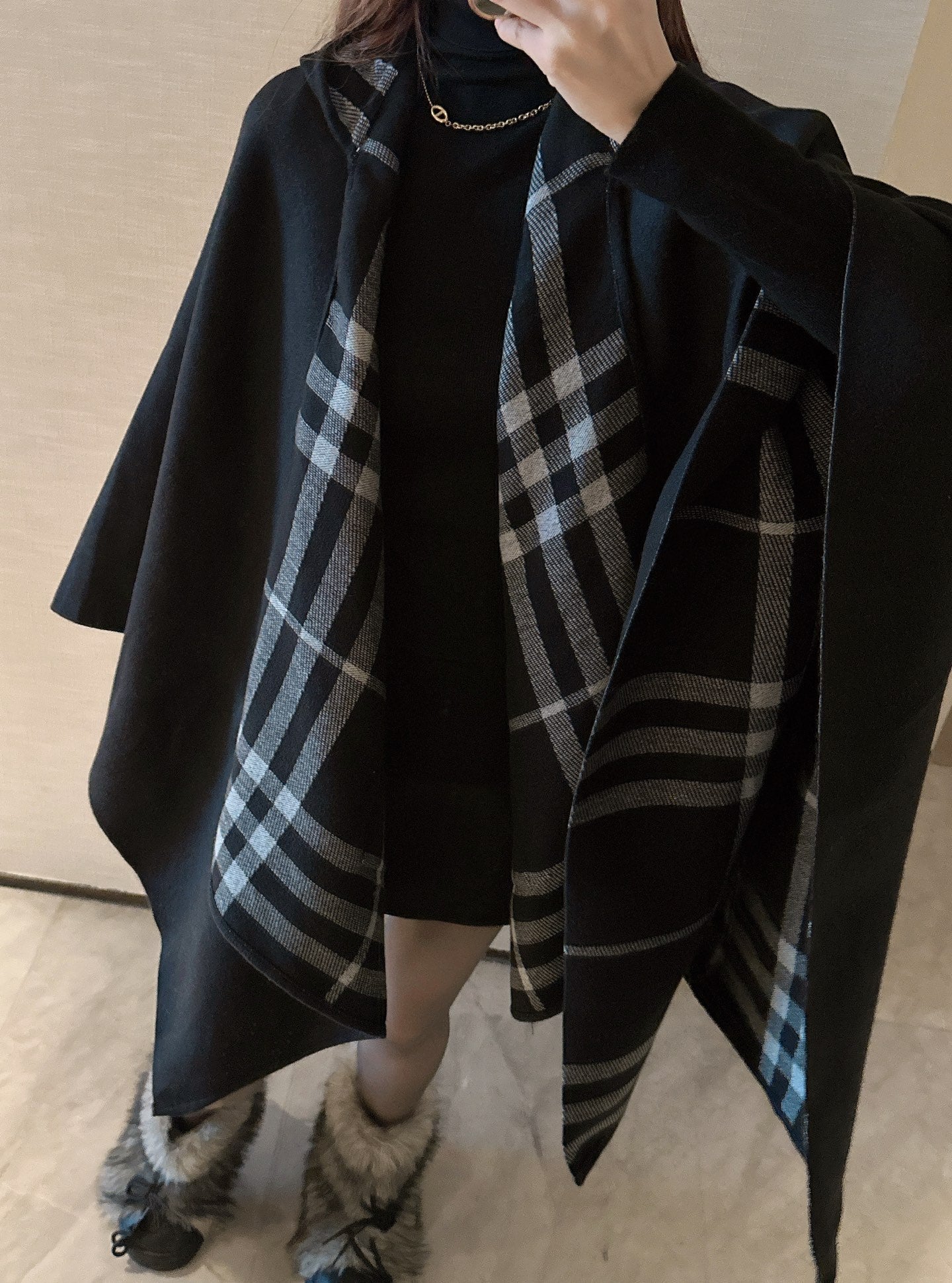 Bur NEW wool shawl cape