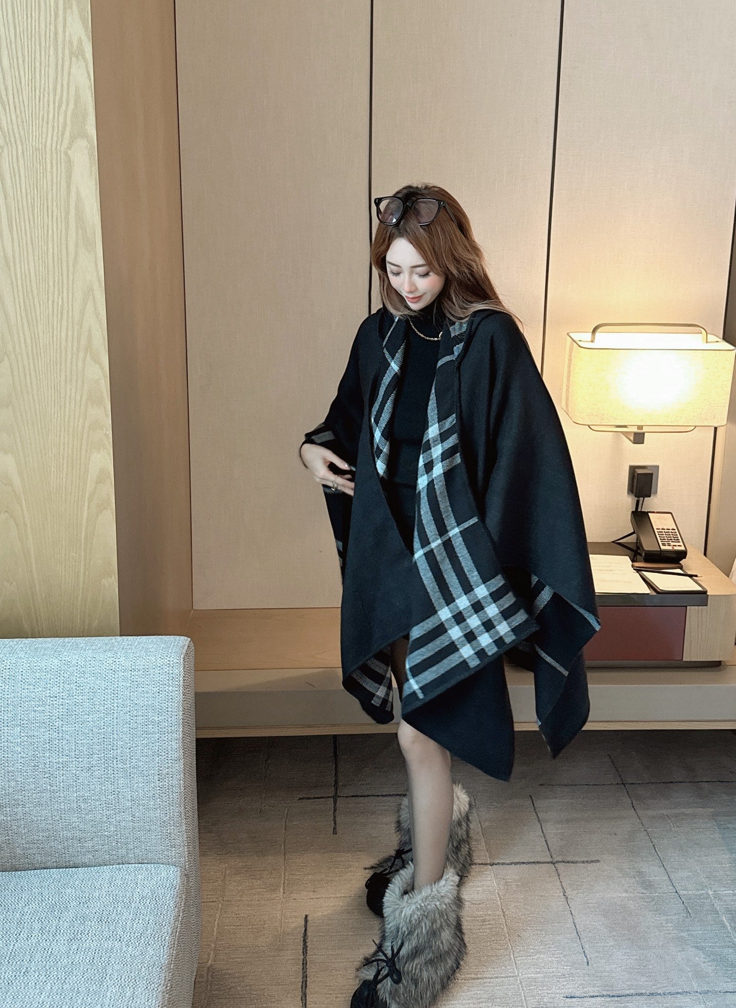 Bur NEW wool shawl cape