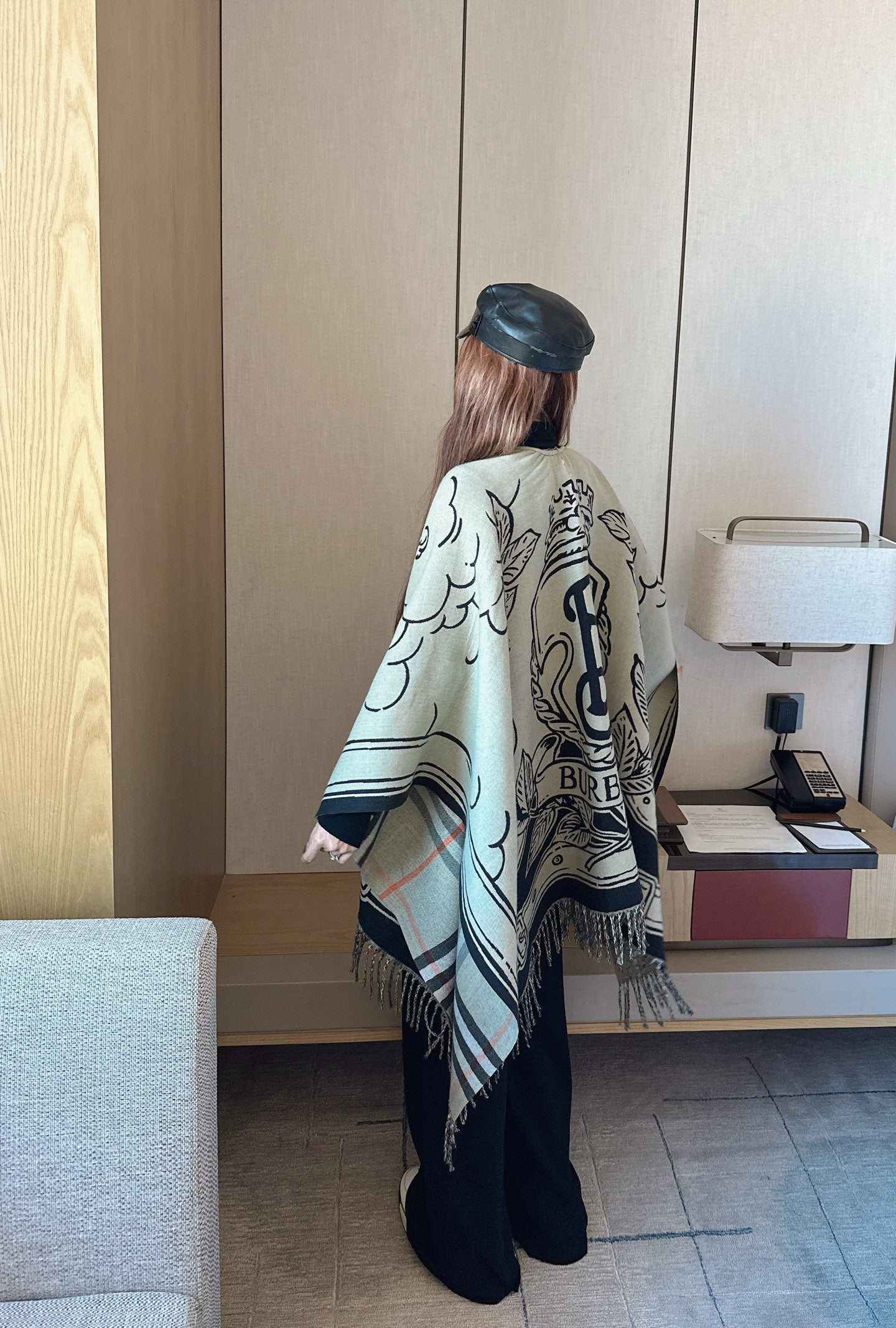 Bur NEW wool shawl cape