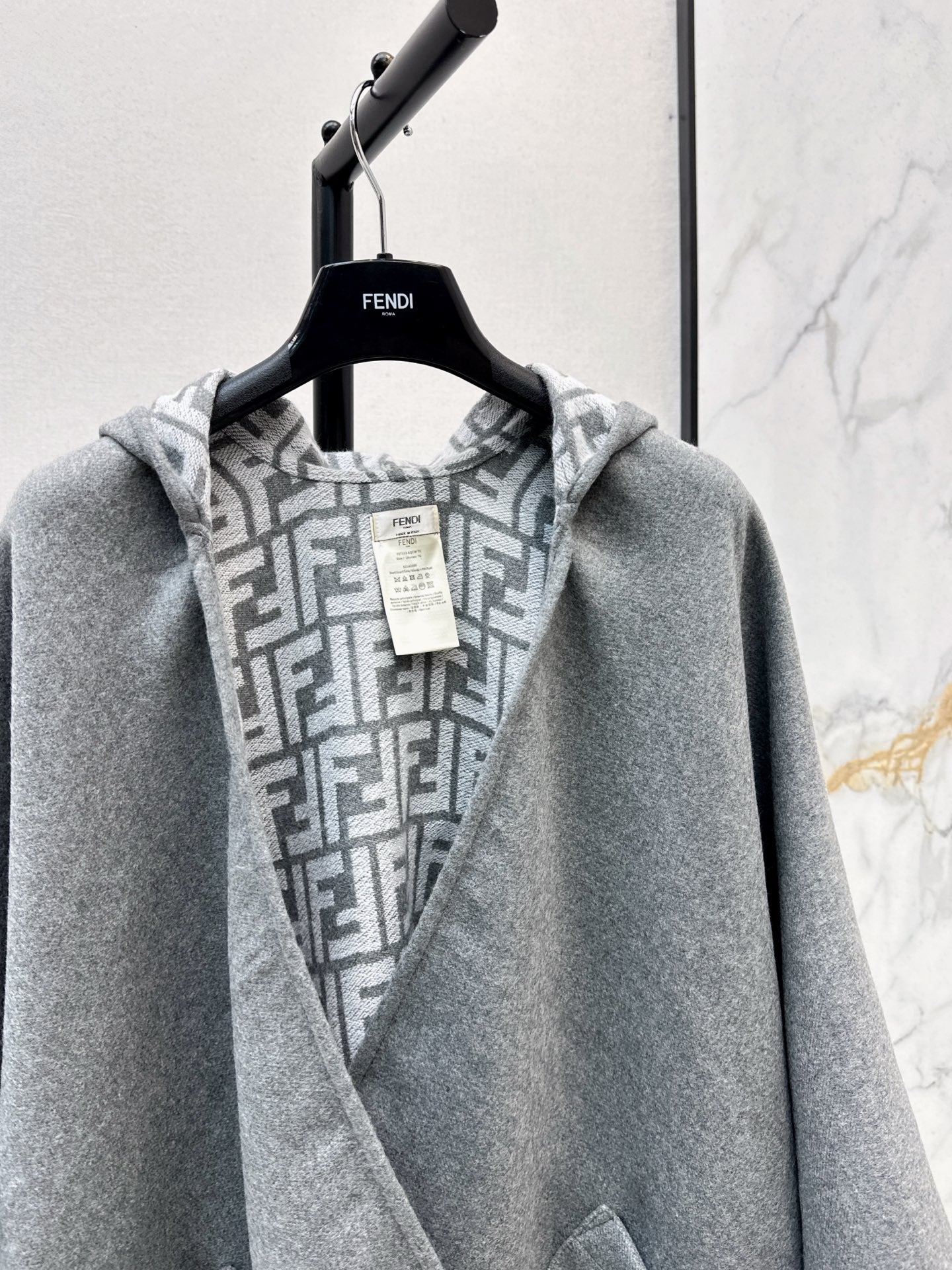 Fend NEW Wool Shawl Hooded Cape