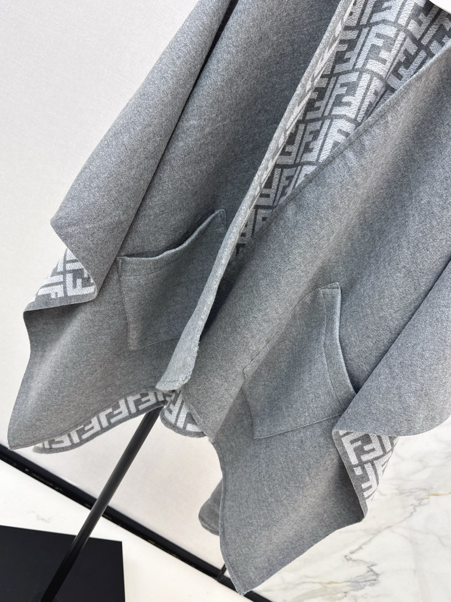 Fend NEW Wool Shawl Hooded Cape