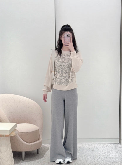 CD NEW Cashmere wide-leg pants
