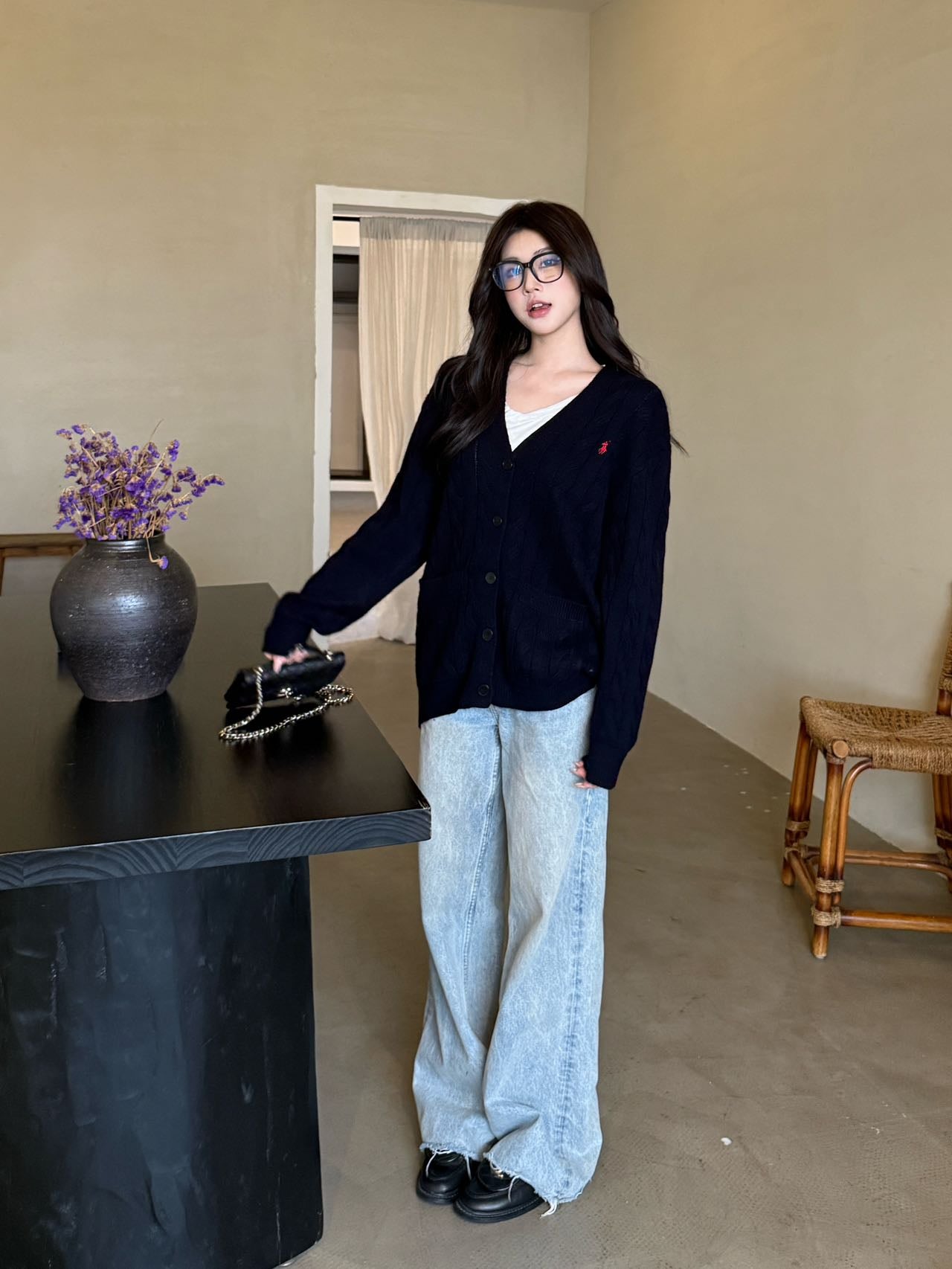 Ral NEW Loose V-neck cardigan