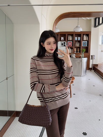 Bur NEW Striped turtleneck base layer