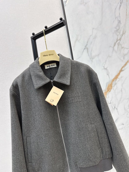 Miu NEW Letter Embroidered Jacket