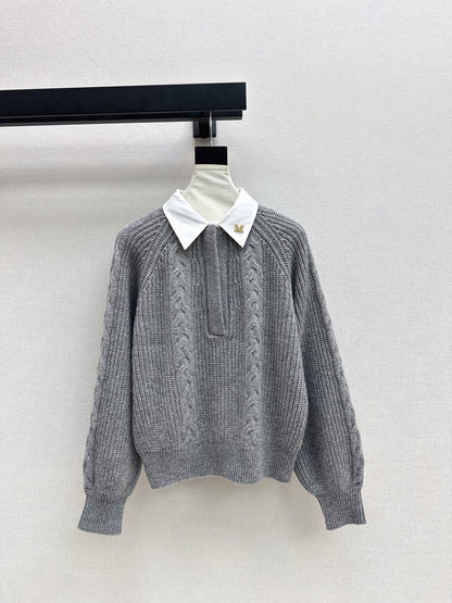 Max NEW Knitted Faux Two-Piece Sweater