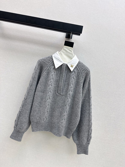Max NEW Knitted Faux Two-Piece Sweater