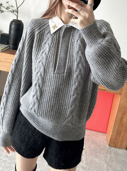 Max NEW Knitted Faux Two-Piece Sweater