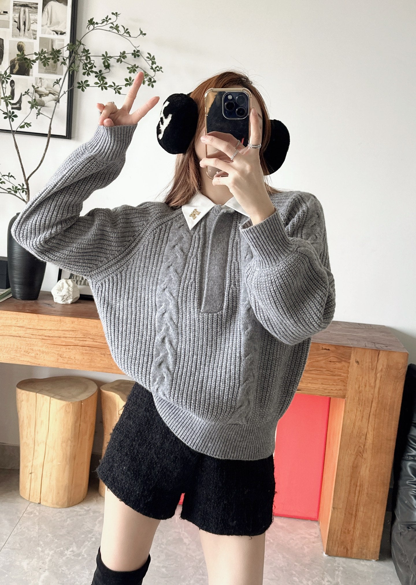 Max NEW Knitted Faux Two-Piece Sweater