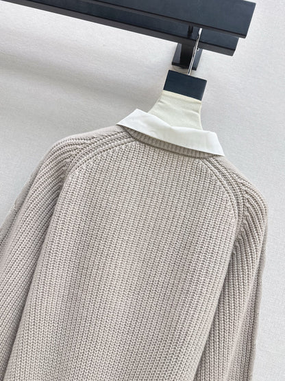 Max NEW Knitted Faux Two-Piece Sweater
