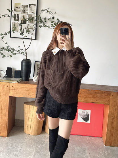 Max NEW Knitted Faux Two-Piece Sweater