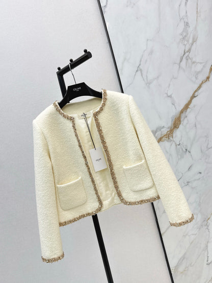 Ce1i NEW Beaded woven jacket