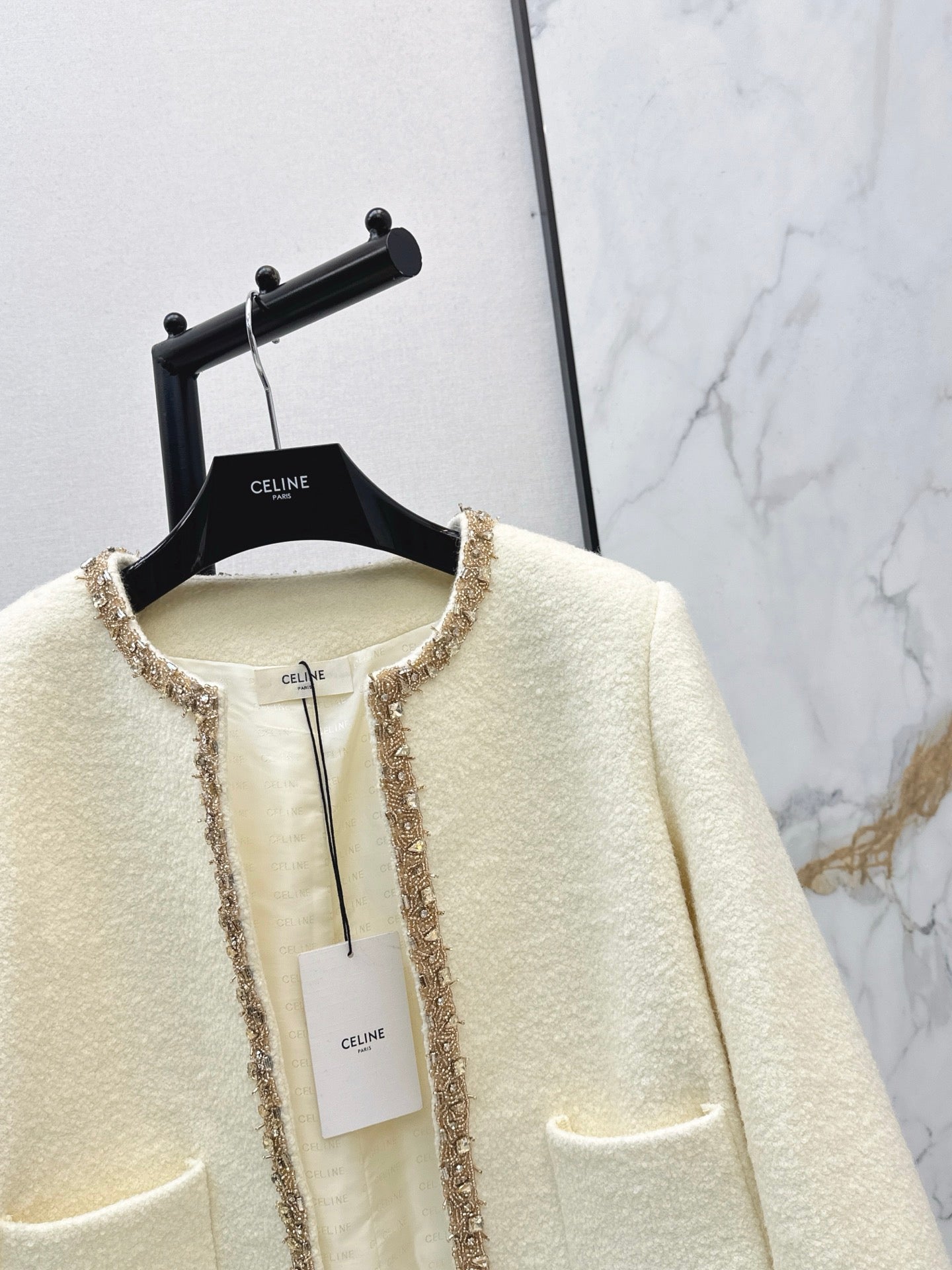 Ce1i NEW Beaded woven jacket