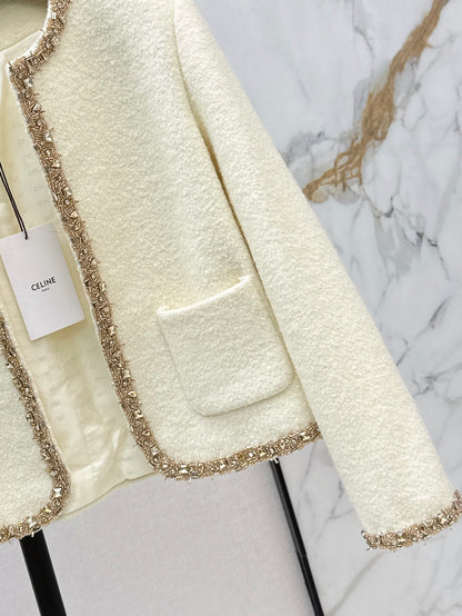 Ce1i NEW Beaded woven jacket