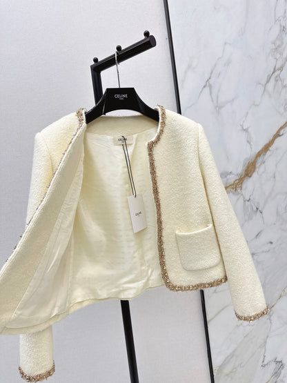 Ce1i NEW Beaded woven jacket