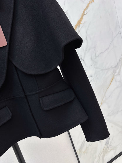 Loro NEW Double-faced wool cape coat